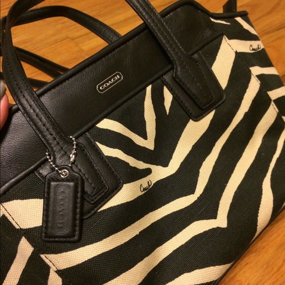 Authentic Zebra Print Coach Purse - Picture 2 of 5